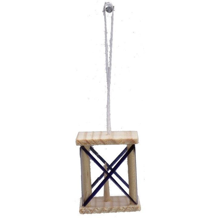 Linterna de madera cm 2x2x2,5 h