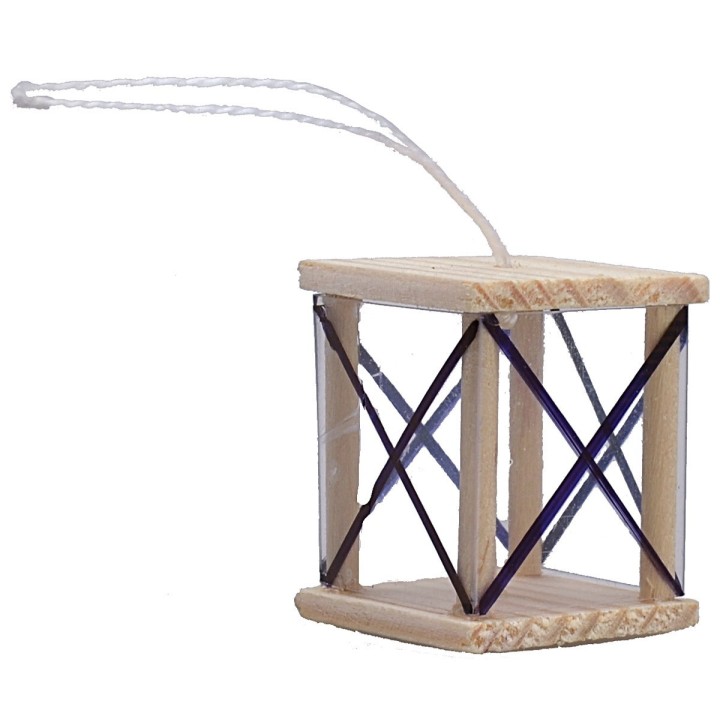 Linterna de madera cm 2x2x2,5 h