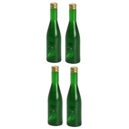 Set 4 bottiglie verde scuro cm 3,6 h