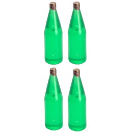 Juego de 4 botellas verde claro cm 3,4 h
