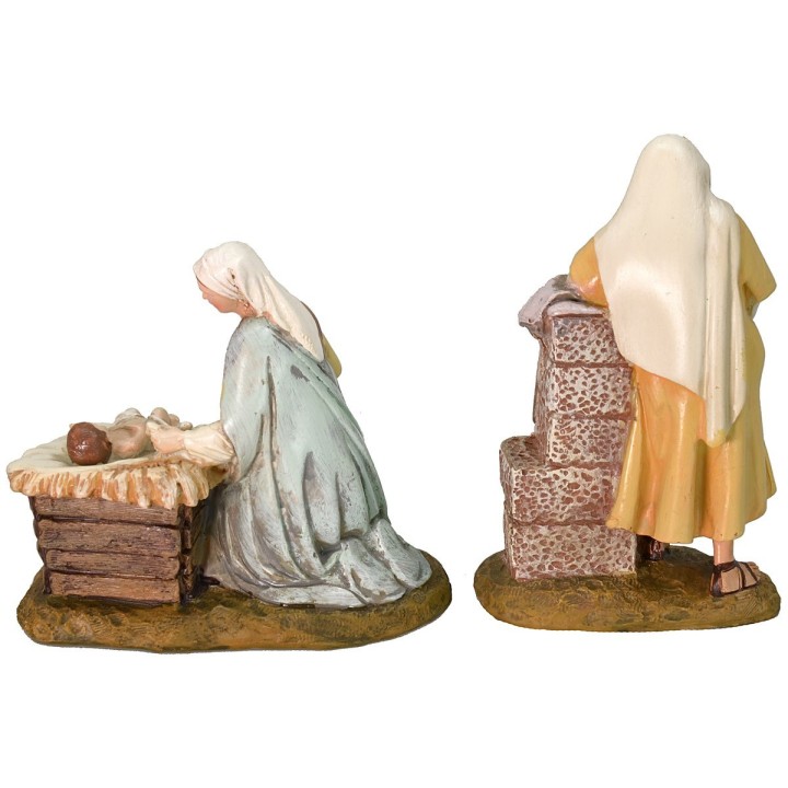 Natività Palestinese in resina dipinta 12 cm serie economica