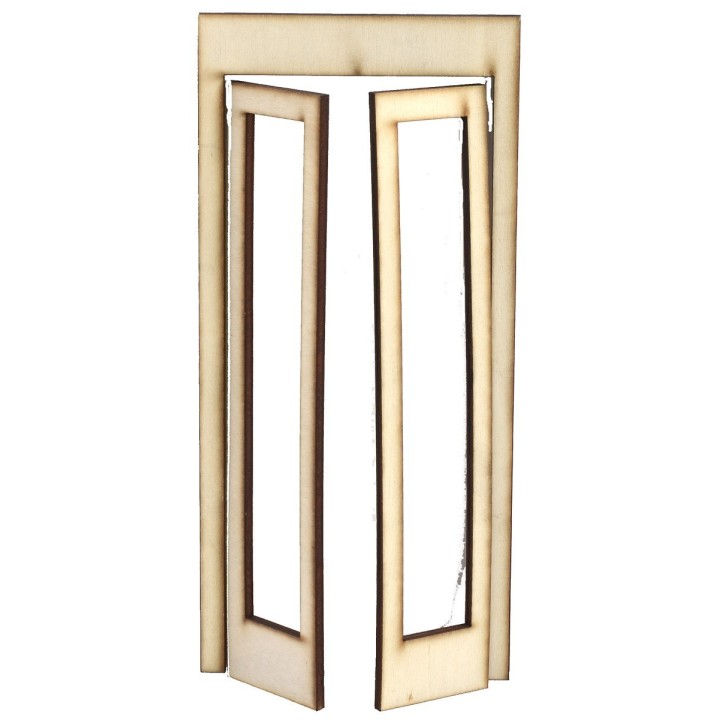 Wooden French window with opening doors cm 9x0,3x19,4 h