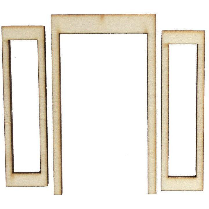 Portafinestra in legno con ante apribili cm 5,1x0,4x9 h
