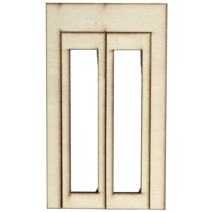Portafinestra in legno con ante apribili cm 8,7x0,4x15 h