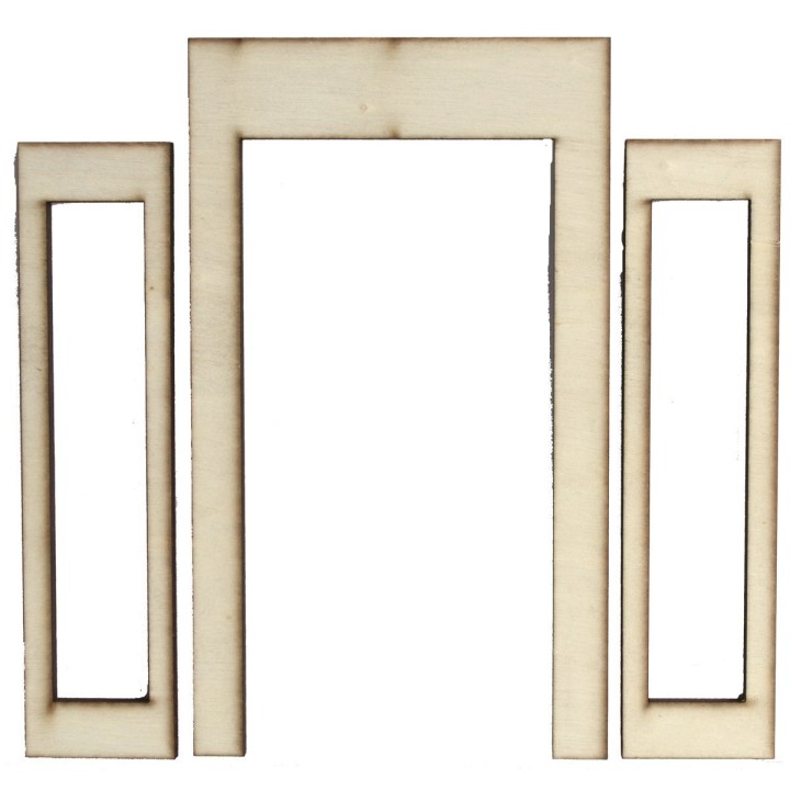 Portafinestra in legno con ante apribili cm 8,7x0,4x15 h