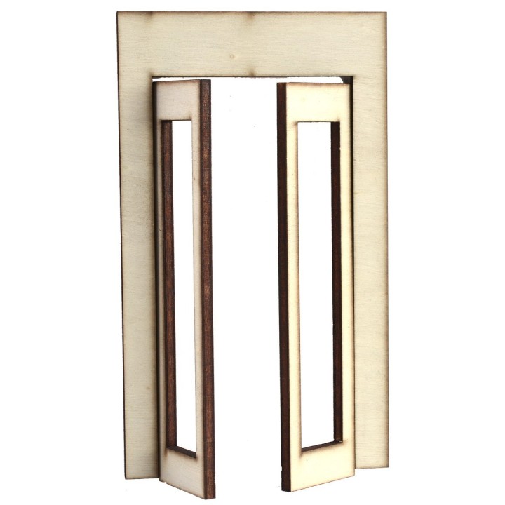 Portafinestra in legno con ante apribili cm 8,7x0,4x15 h