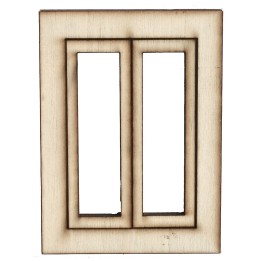 Wooden window with opening doors cm 5,5x0,3x7,5 h