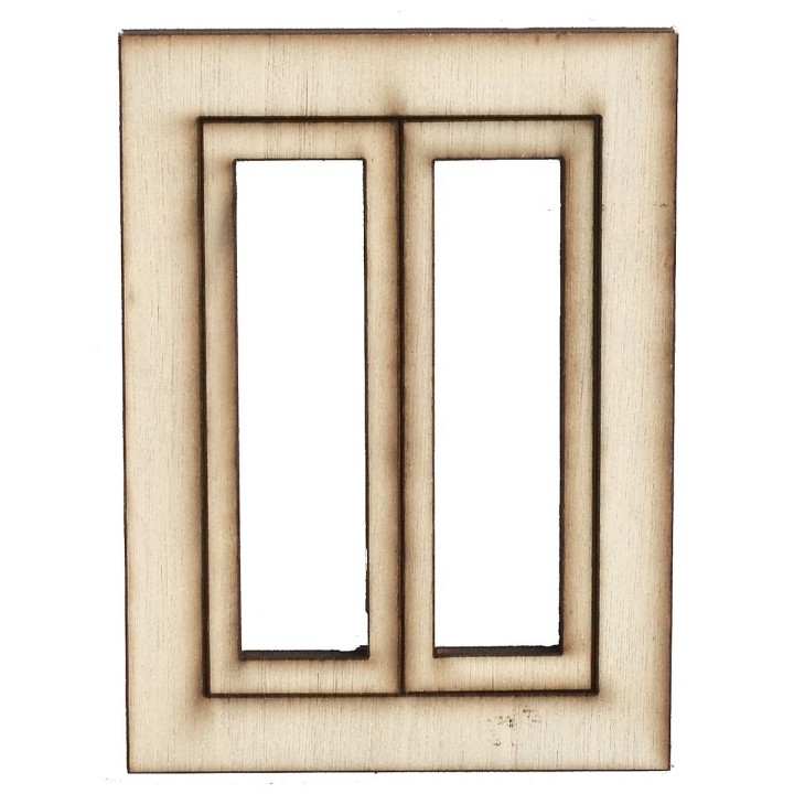 Finestra in legno con ante apribili cm 5,5x0,3x7,5 h