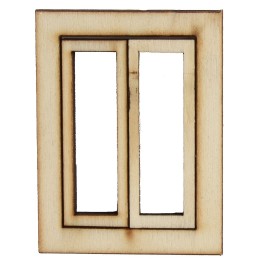 Wooden window with opening doors cm 5X0,4X6,6 h