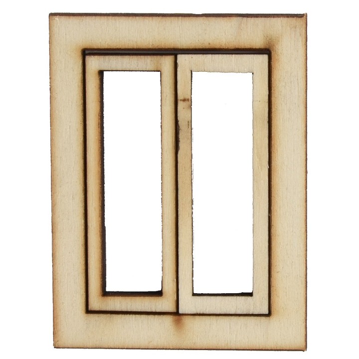 Finestra in legno con ante apribili cm 5X0,4X6,6 h