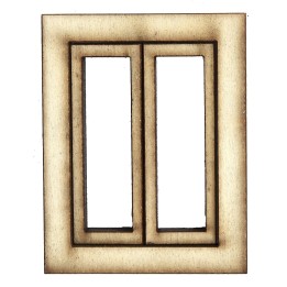 Finestra in legno con ante apribili cm 3,5x0,4x4,5 h