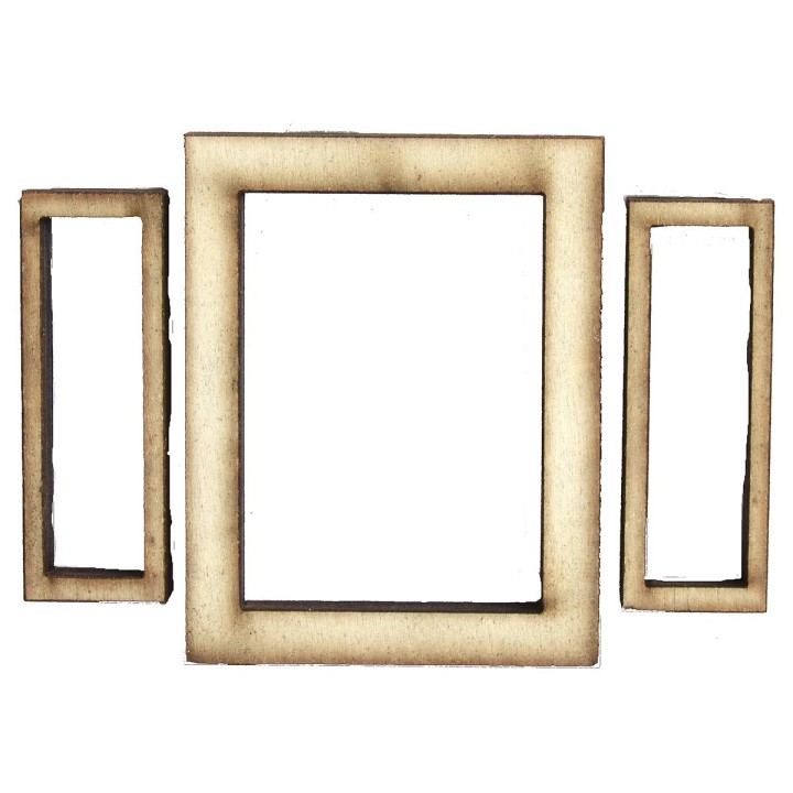 Finestra in legno con ante apribili cm 3,5x0,4x4,5 h