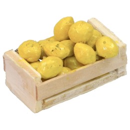 Cassetta in legno con limoni cm 3,7x2,1x1,4 h