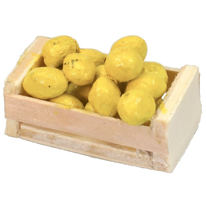 Cassetta in legno con limoni cm 3,7x2,1x1,4 h