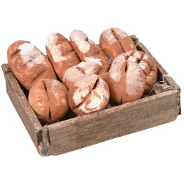 Cassetta in legno con pane cm 4x3x1,5 h
