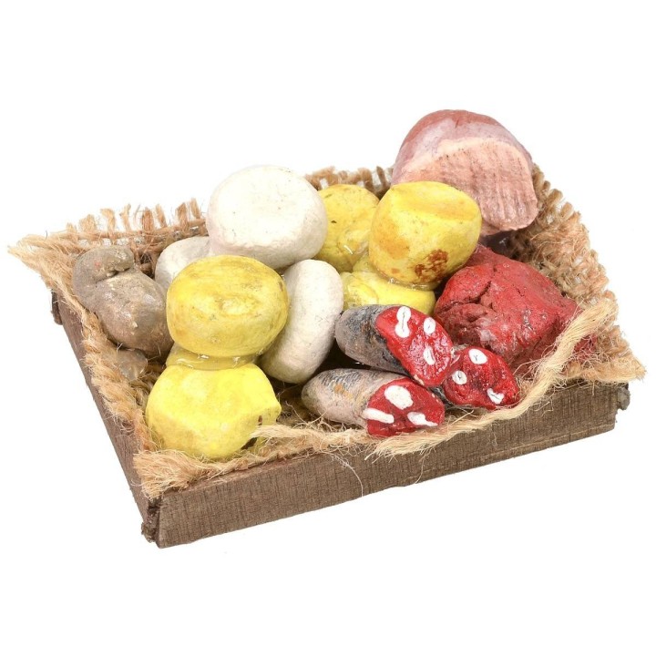 Cassetta in legno con salumi e formaggi cm 5,8x4,2x0,9 h
