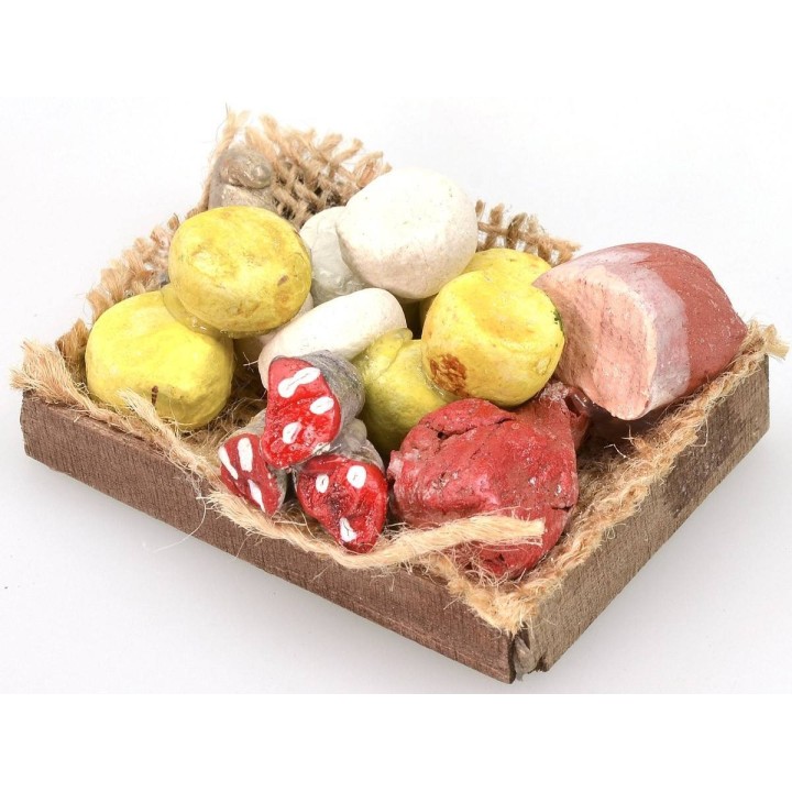 Cassetta in legno con salumi e formaggi cm 5,8x4,2x0,9 h