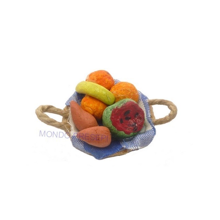 Basket ø cm 3 with mixed fruit