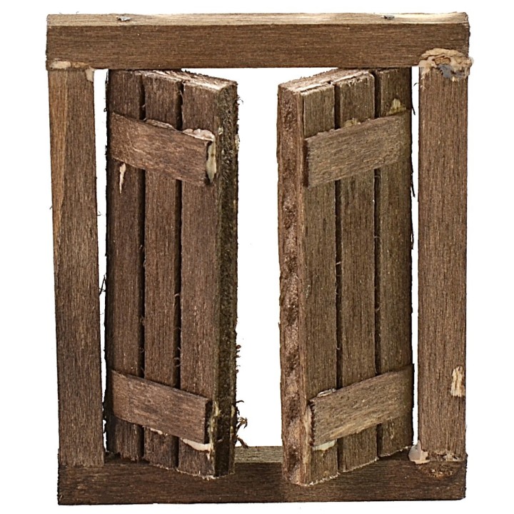 Finestra in legno con ante apribili cm 4,8x0,5x5,8 h