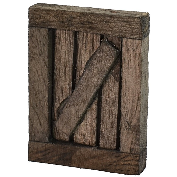 Finestra in legno scuro con anta apribile cm 3,4x0,7x4,5 h