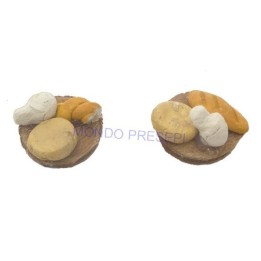 Set 2 taglieri con pane e formaggio - D410