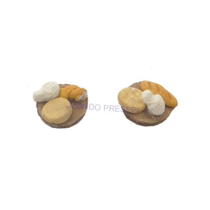 Conjunto de 2 tablas con pan y queso - D410
