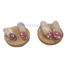 Set 2 taglieri con salame - D409