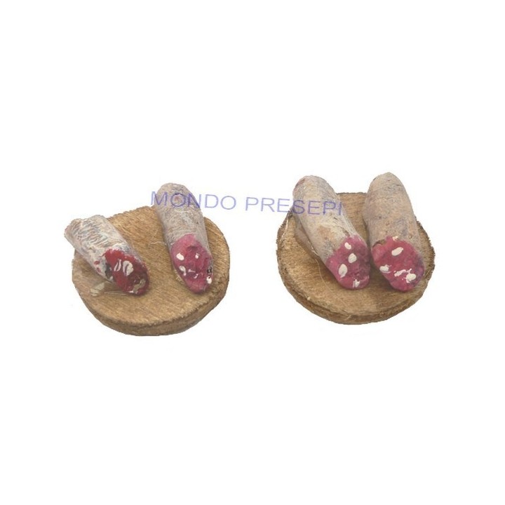Set 2 taglieri con salame - D409