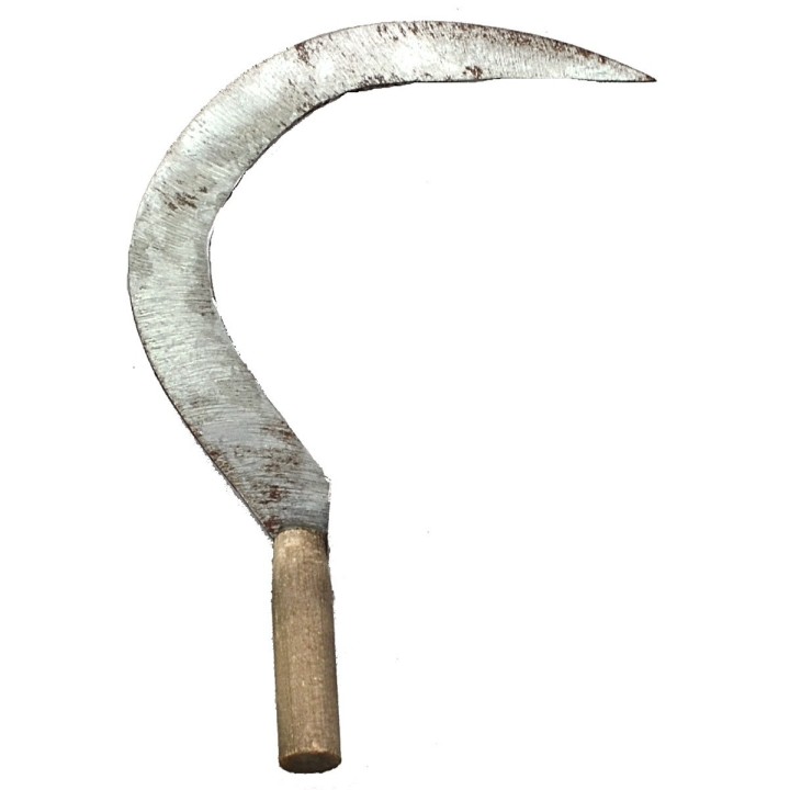 Metal sickle with antique handle 5.5 cm