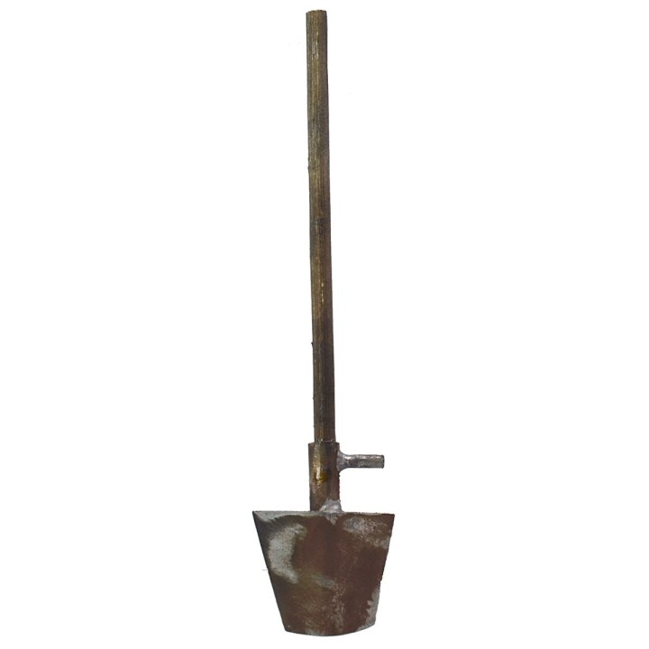 Metal spade with antiqued handle 6.4 cm