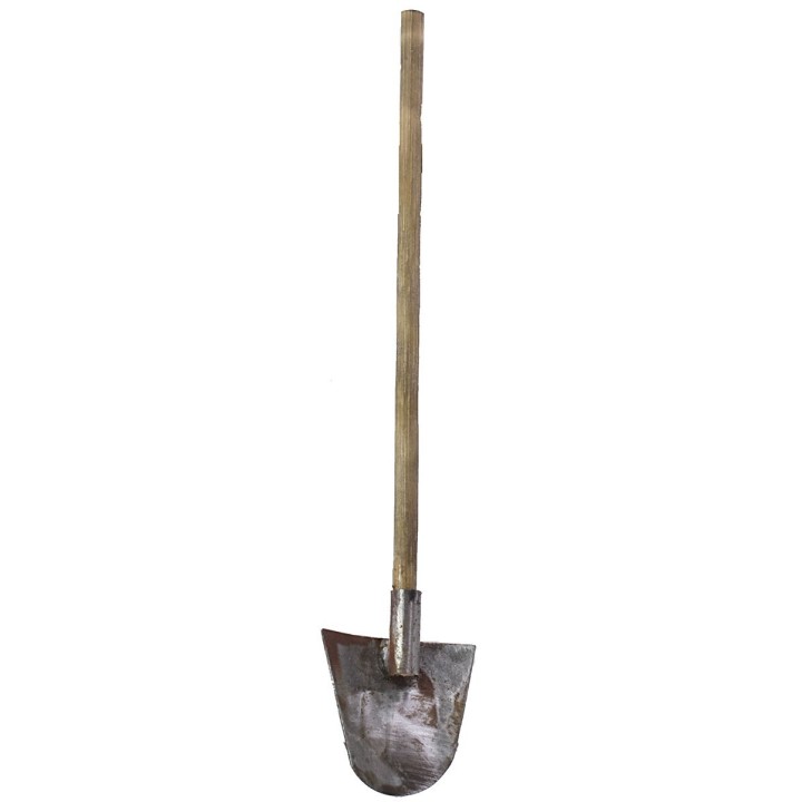 Metal shovel with aged handle 23 cm
