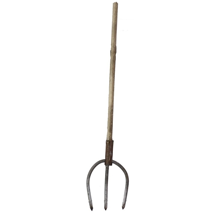 Horca de metal con mango envejecido de 9,8 cm