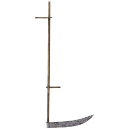 Hoz de metal con mango envejecido de 17 cm