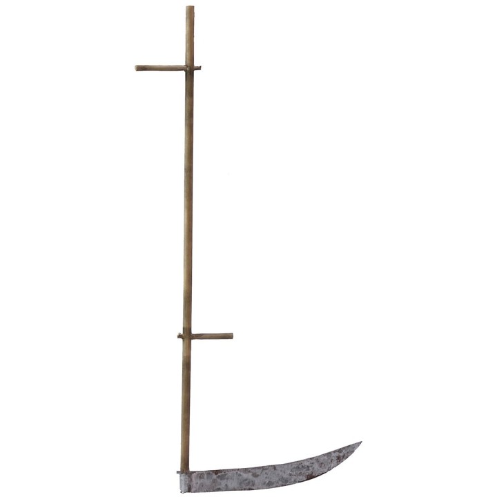 Hoz de metal con mango envejecido de 17 cm