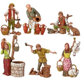 Set of 6 jobs 10 cm Landi Moranduzzo