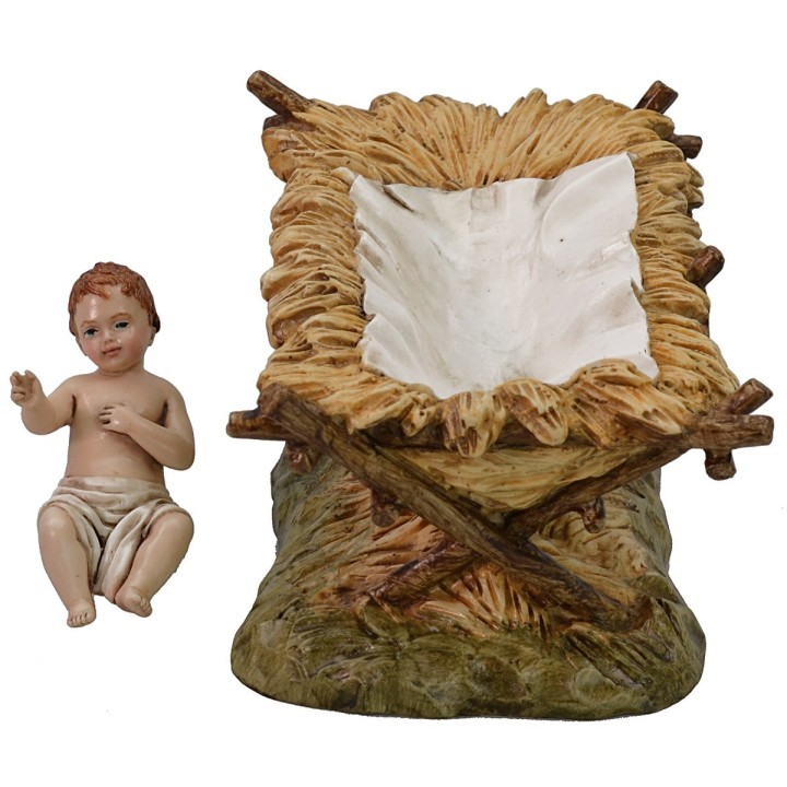 Natividad 3 figuras en resina Landi Moranduzzo 18 cm
