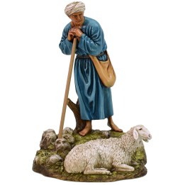 Guardiano con pecora in resina Landi Moranduzzo 18 cm