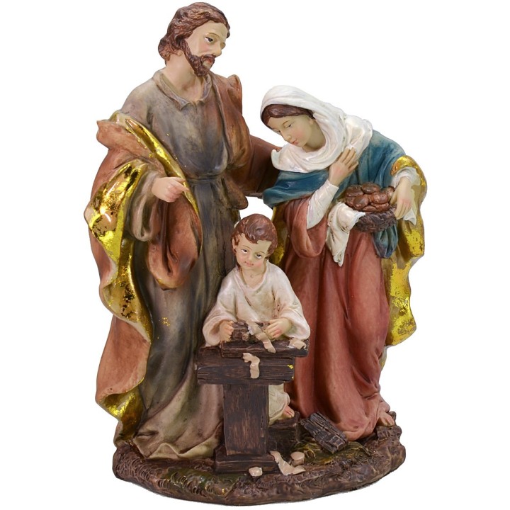 Sacra Famiglia in resina cm 13x9x21 h cm