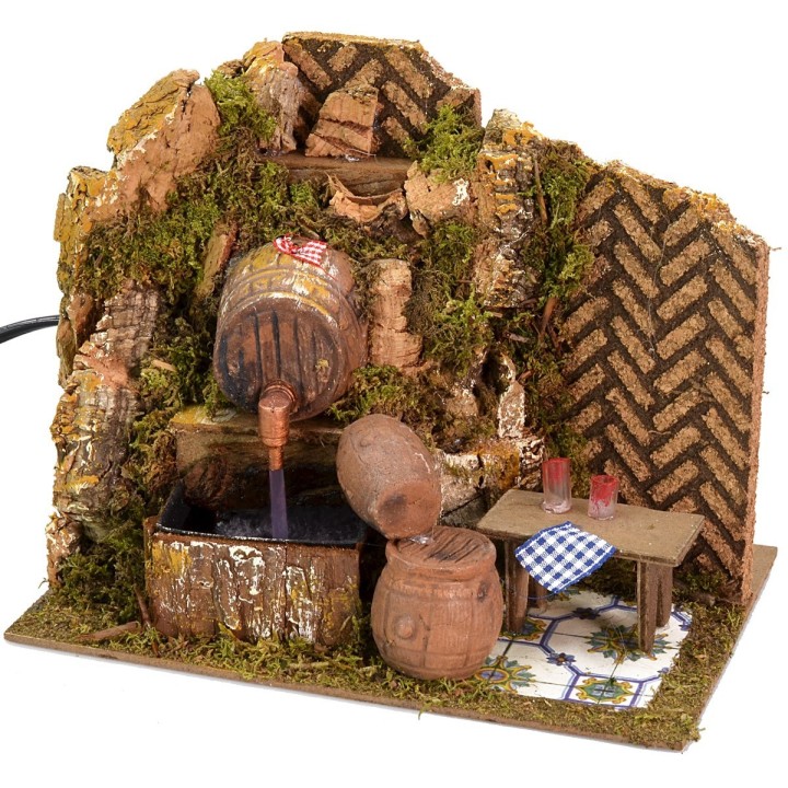 Ostería al aire libre con barril funcional de 20x14x16 cm h cm