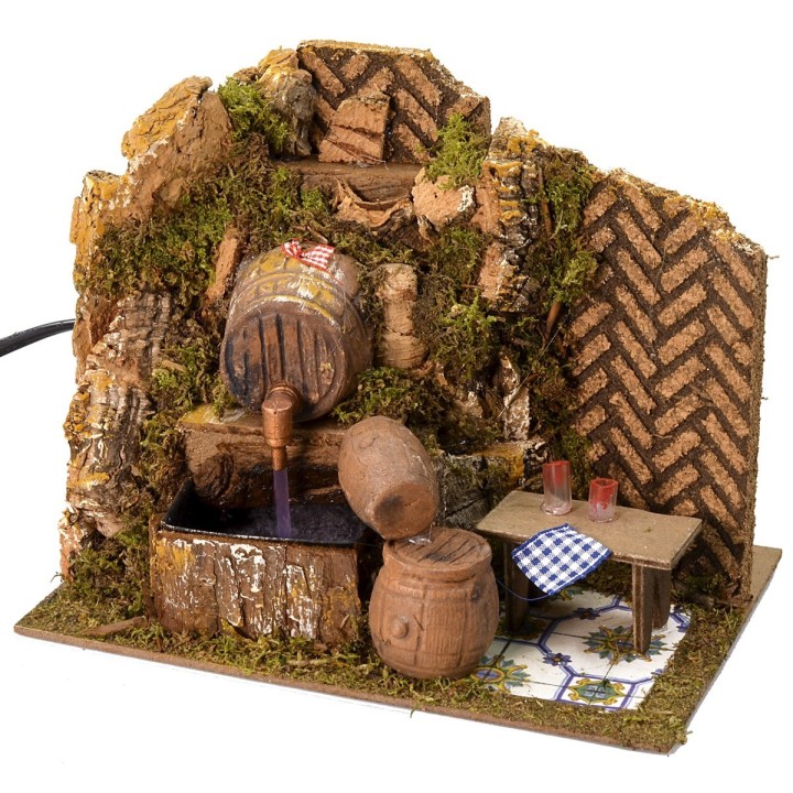 Ostería al aire libre con barril funcional de 20x14x16 cm h cm