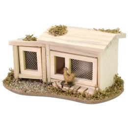 Chicken coop with hen cm 14x8,5x6 h for statues of 10-12 cm