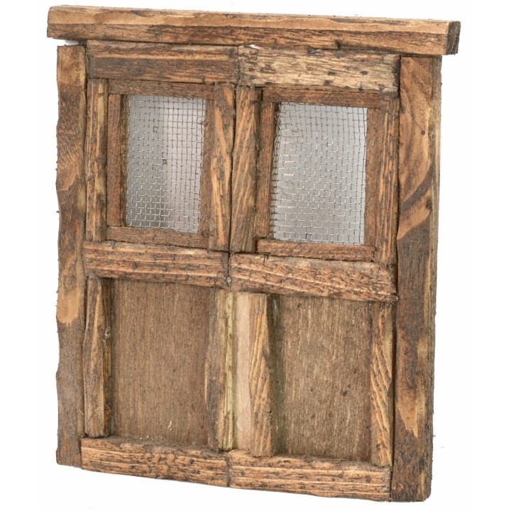 Puerta de madera de dos hojas para estatuas de 10 cm de altura.