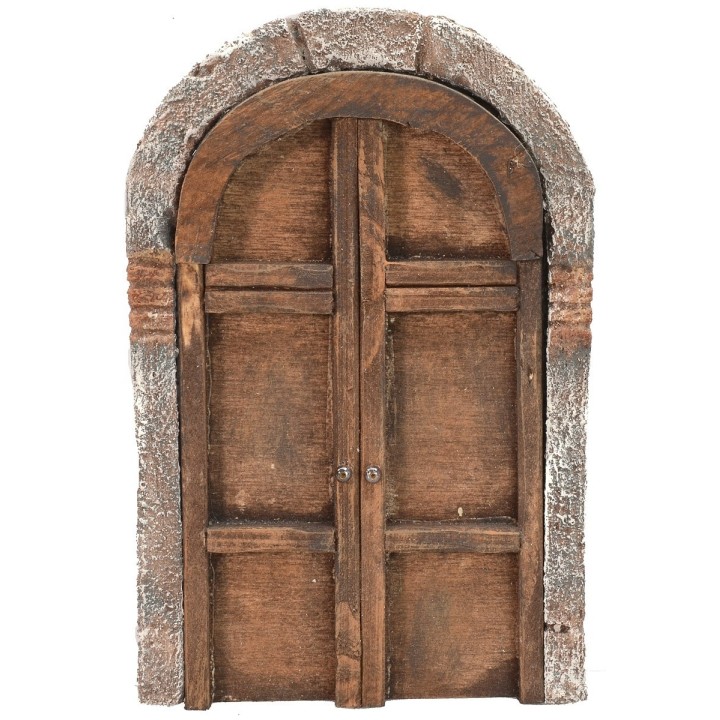 Puerta con arco de madera de dos hojas para estatuas de 10-12