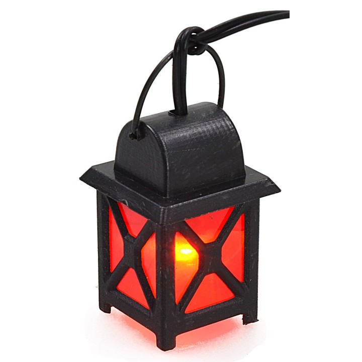 3.5v red medium lantern. cm 2x2x3.5-4.5 nativity scene