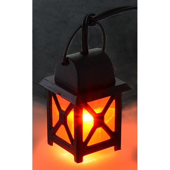 3.5v red medium lantern. cm 2x2x3.5-4.5 nativity scene