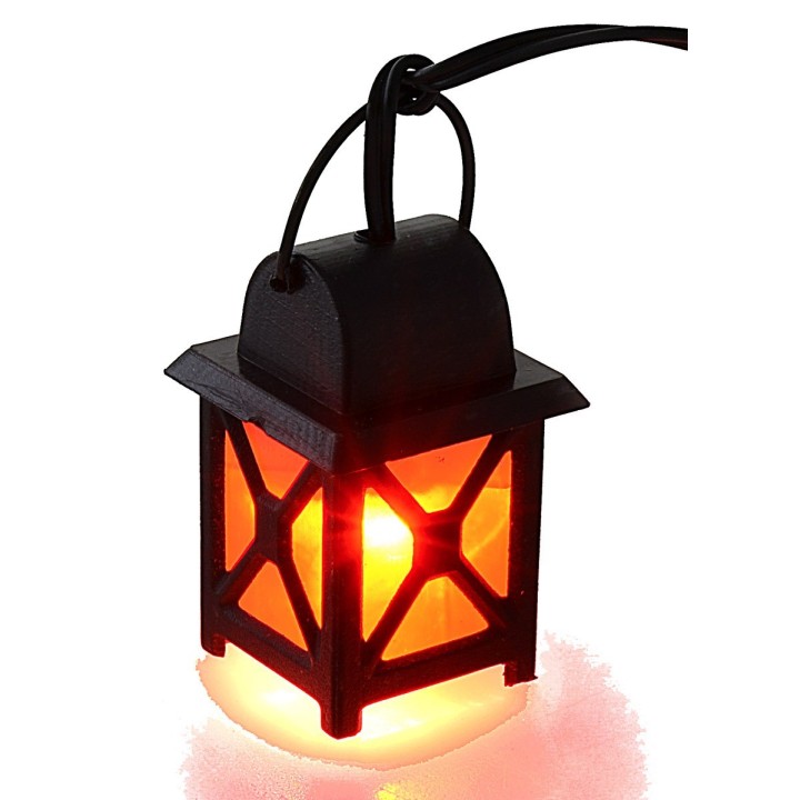 3.5v red medium lantern. cm 2x2x3.5-4.5 nativity scene