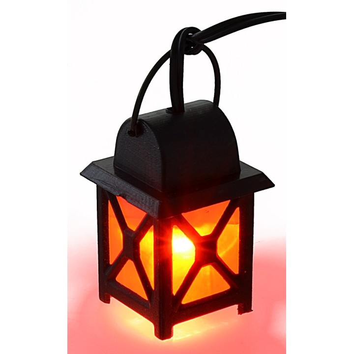 3.5v red medium lantern. cm 2x2x3.5-4.5 nativity scene