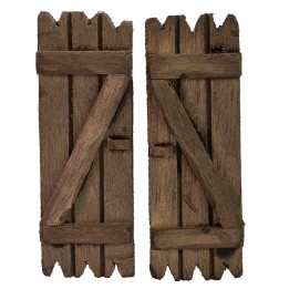 Set 2 ante persiana in legno cm 4,8x6,8 h. 