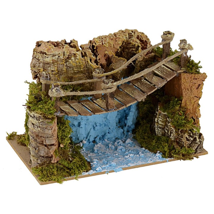 Ponte sospeso in legno cm 20X12X12,5 h