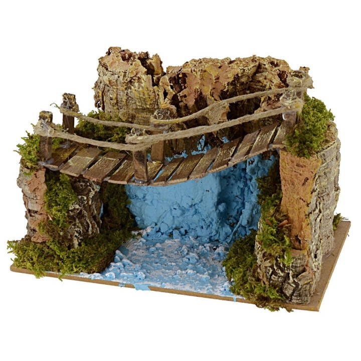 Puente colgante de madera cm 20X12X12,5 h